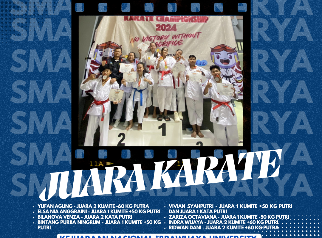 ATLET KARATE KELAS BAKAT OLAHRAGA SMAN 1 DAMPIT RAIH PRESTASI GEMILANG DI KEJUARAAN NASIONAL “BRAWIJAYA UNIVERSITY KARATE CHAMPIONSHIP” 2024