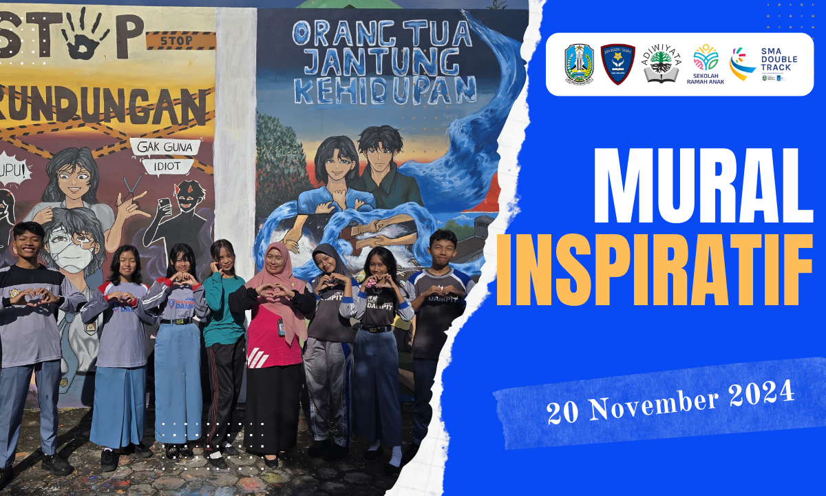 Mural Inspiratif Bertema Anti-Perundungan dan Penghormatan kepada Orang Tua Sambut HUT ke-39 SMAN 1 Dampit