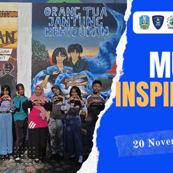 Mural Inspiratif Bertema Anti-Perundungan dan Penghormatan kepada Orang Tua Sambut HUT ke-39 SMAN 1 Dampit